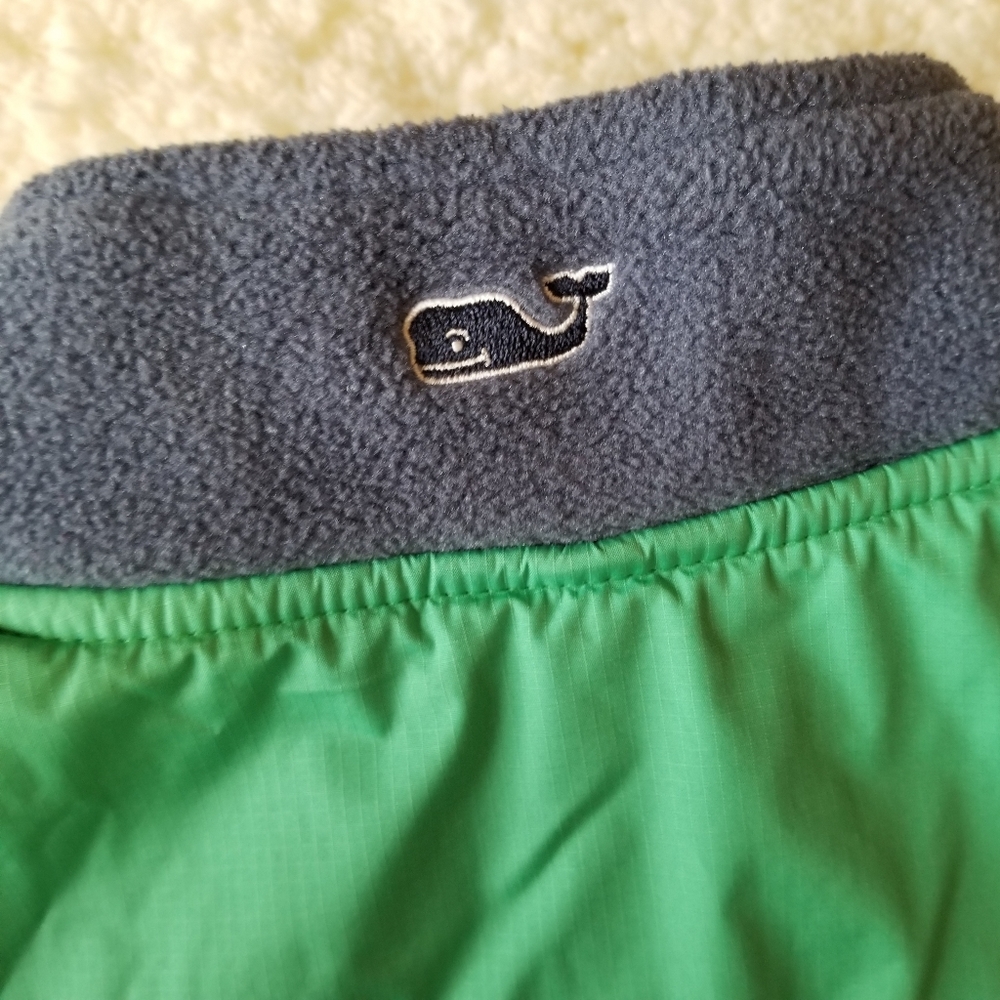 Vineyard Vines Mens Shep Fleece Vest Blue Green Preppy - Picture 7 of 16